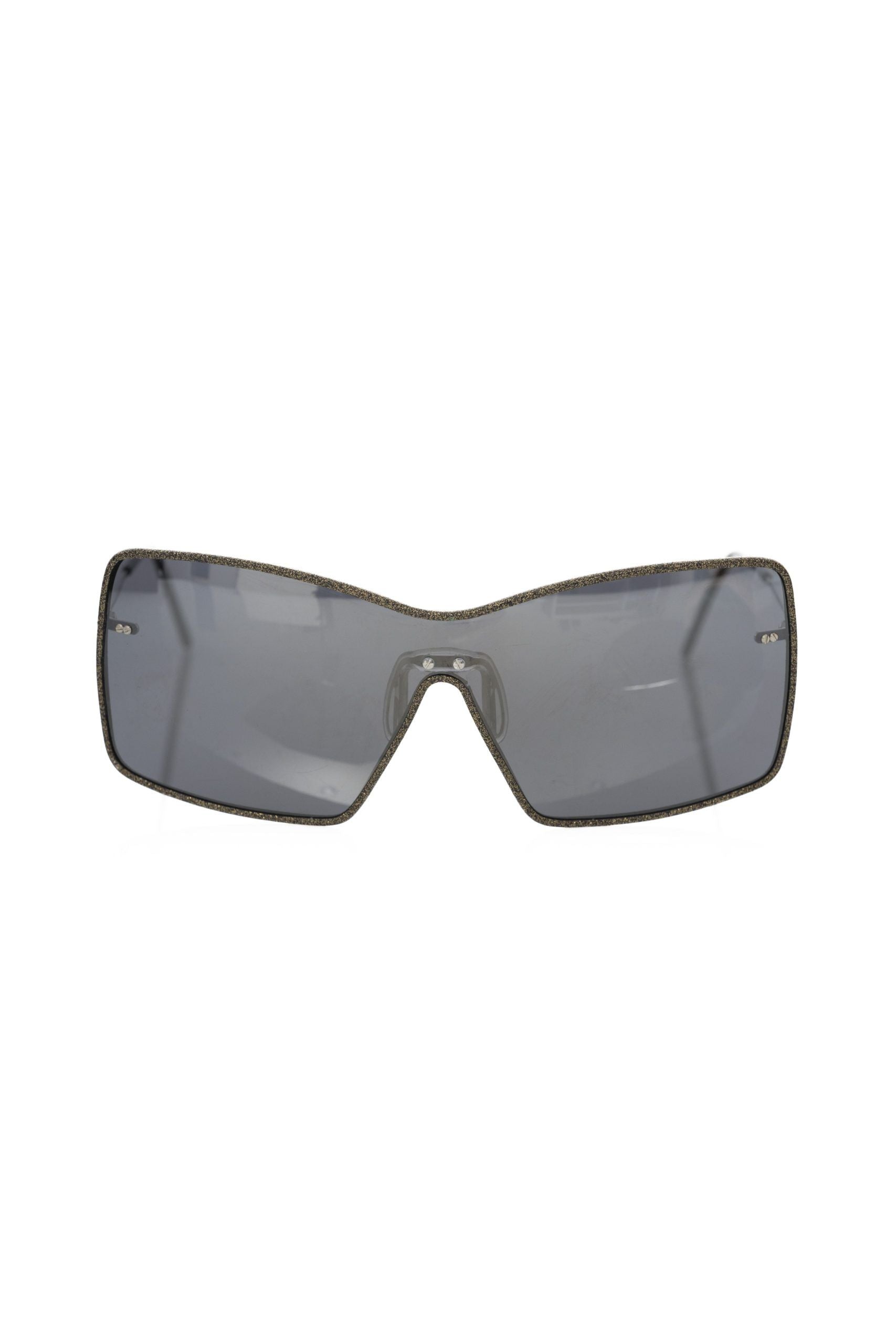 Frankie Morello Black Metallic Fiber Women's Sunglass
