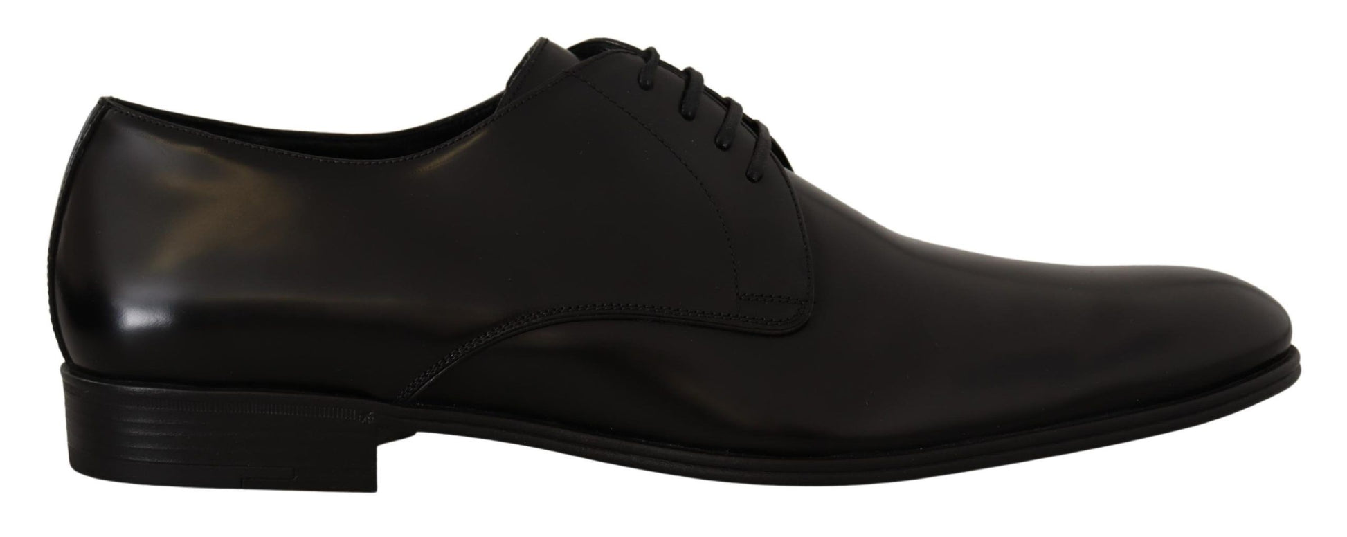 Dolce & Gabbana – Formelle Derby-Schuhe aus schwarzem Leder mit Schnürung