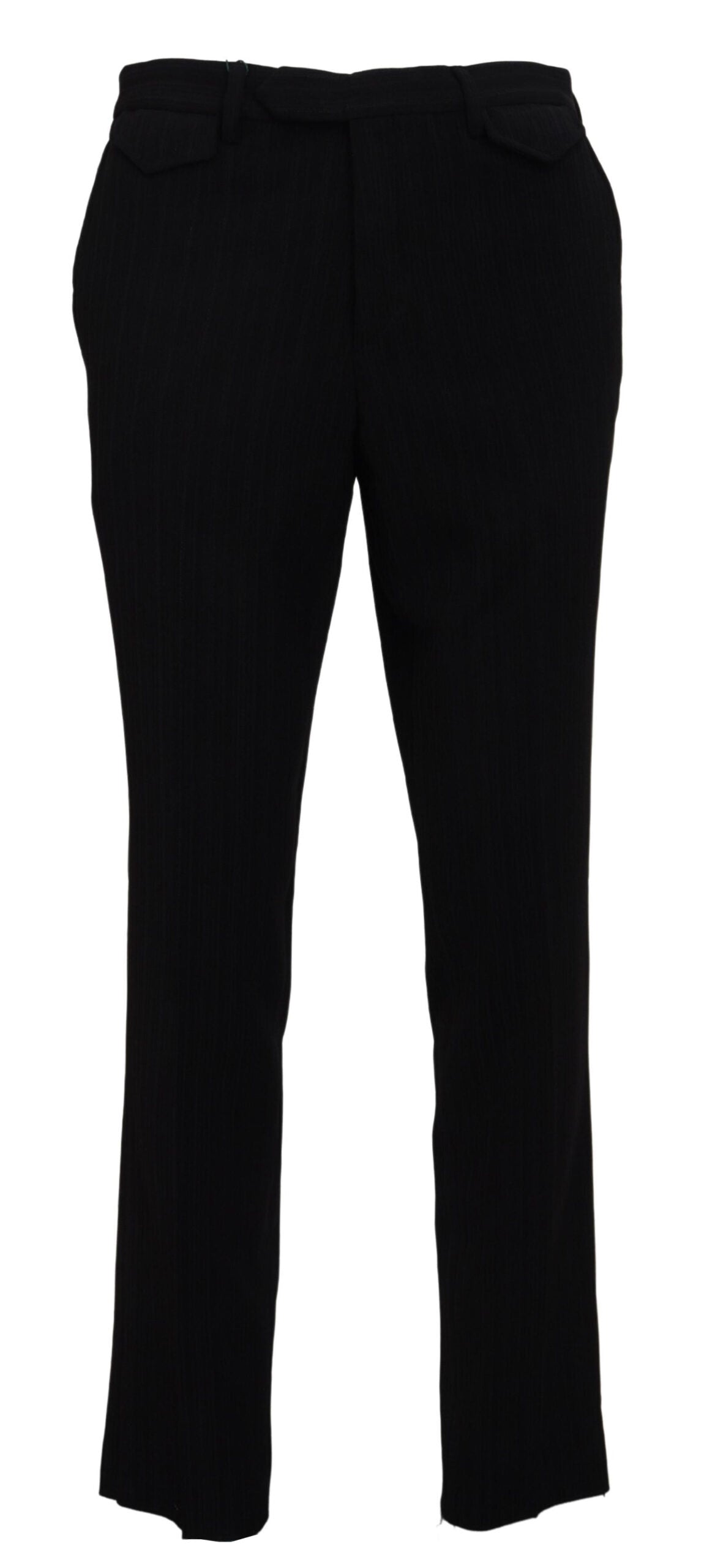 BENCIVENGA Schwarze Herrenhose aus Baumwolle mit gerader Passform