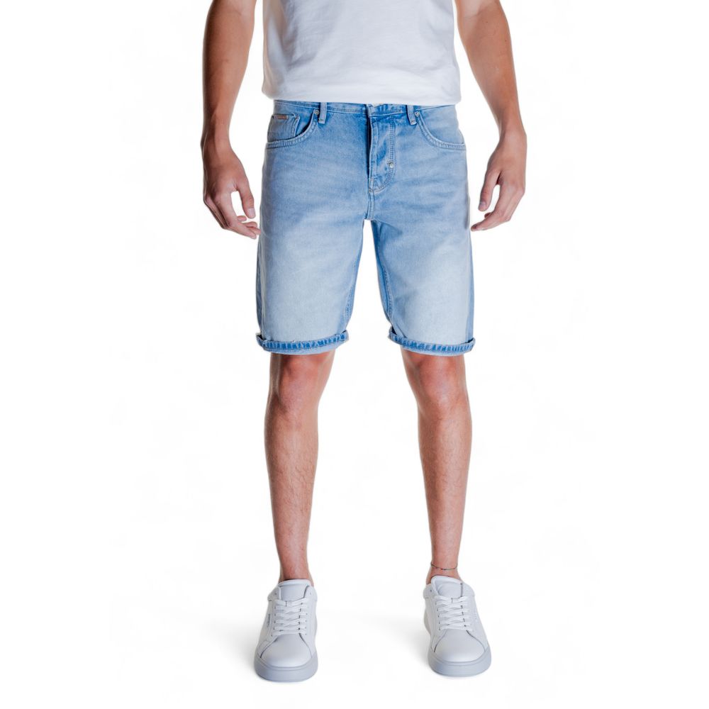 Antony Morato Hellblaue Baumwoll-Bermuda