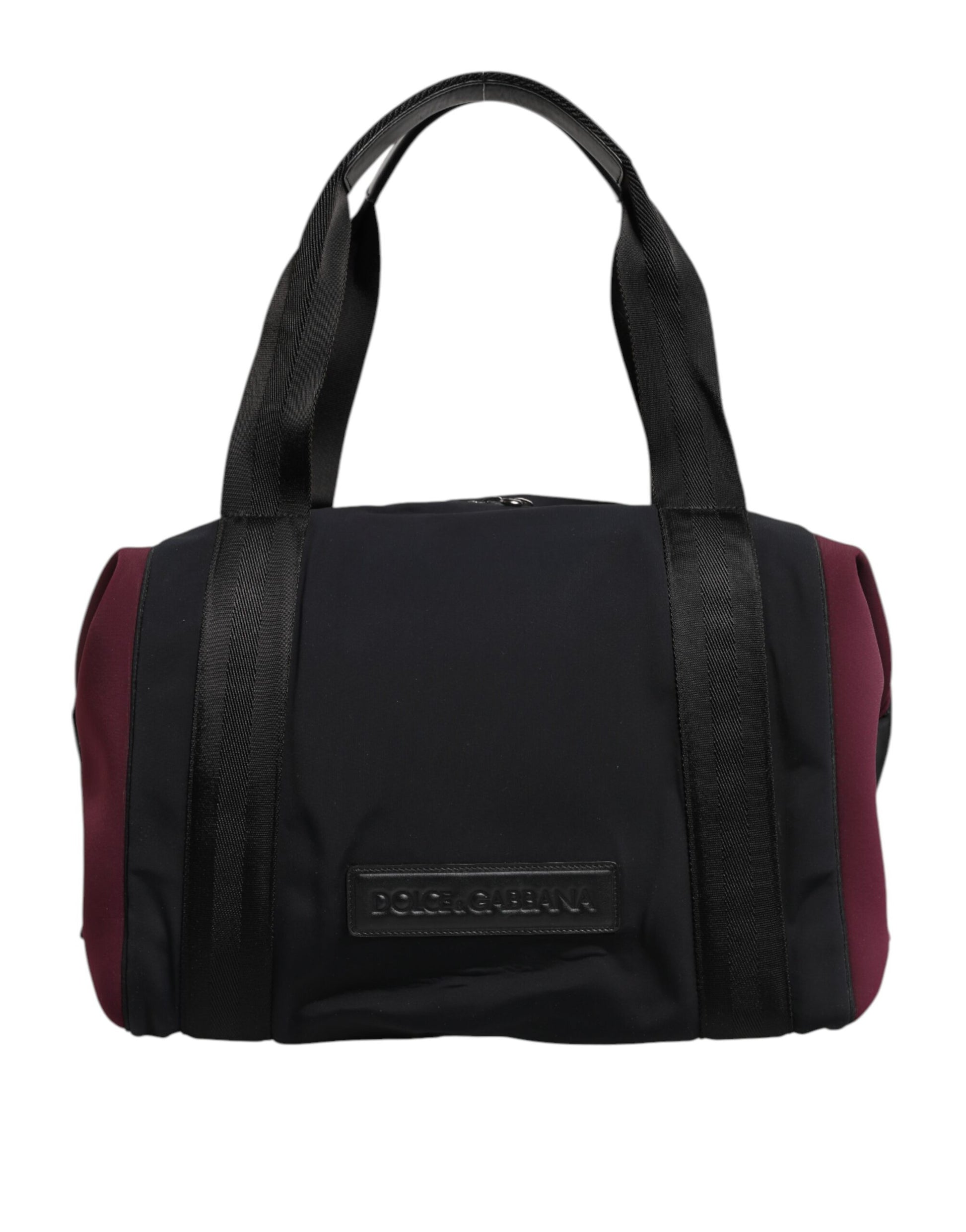 Dolce & Gabbana – Reisetasche mit Schulterriemen und schwarzem Kastanienbraun