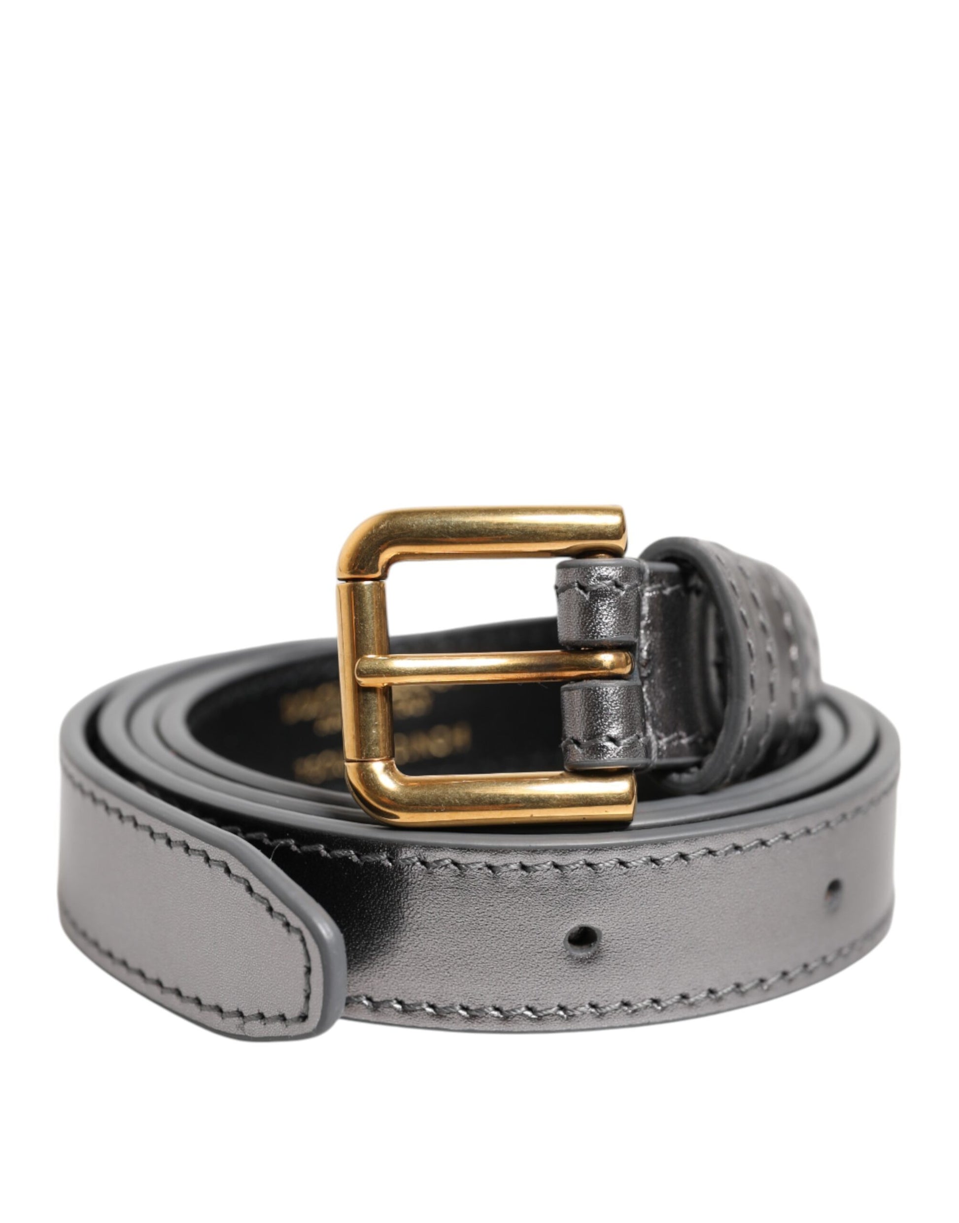 Dolce & Gabbana – Silberner Taillengürtel aus Metall mit eingraviertem Logo