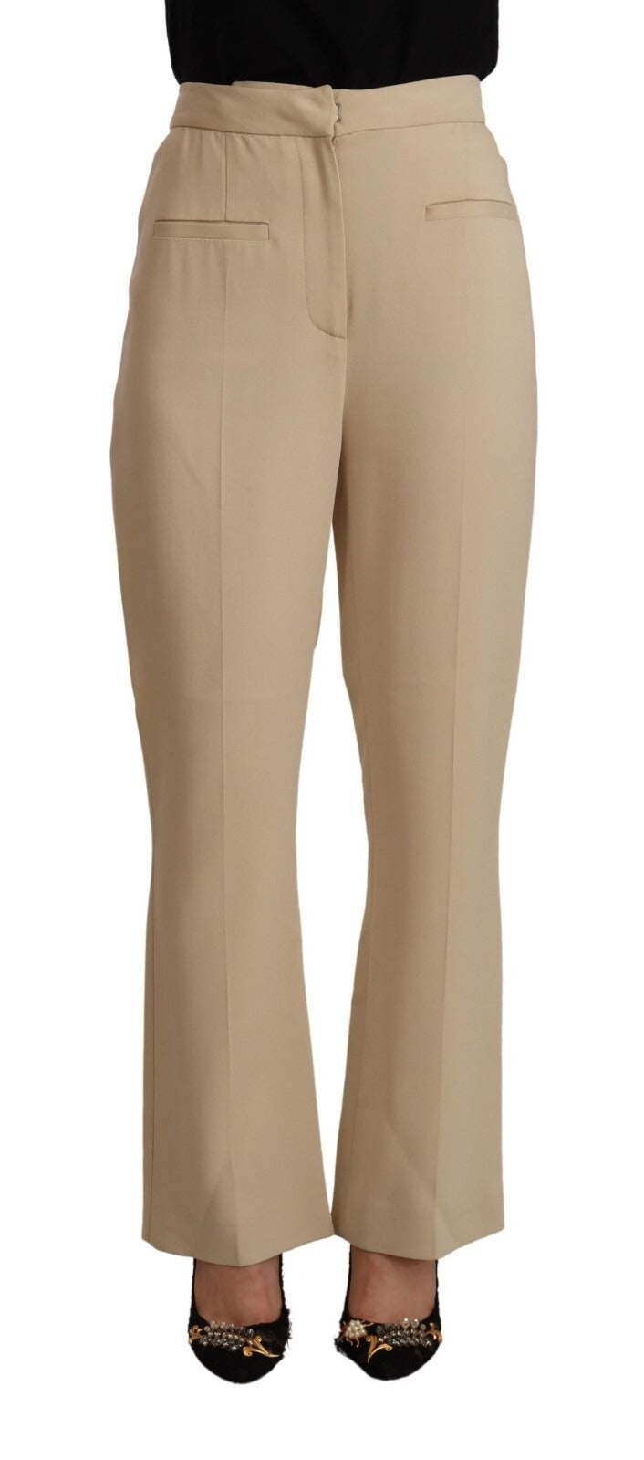 Alberta Ferretti Beige Dress Pants for Women alternate view
