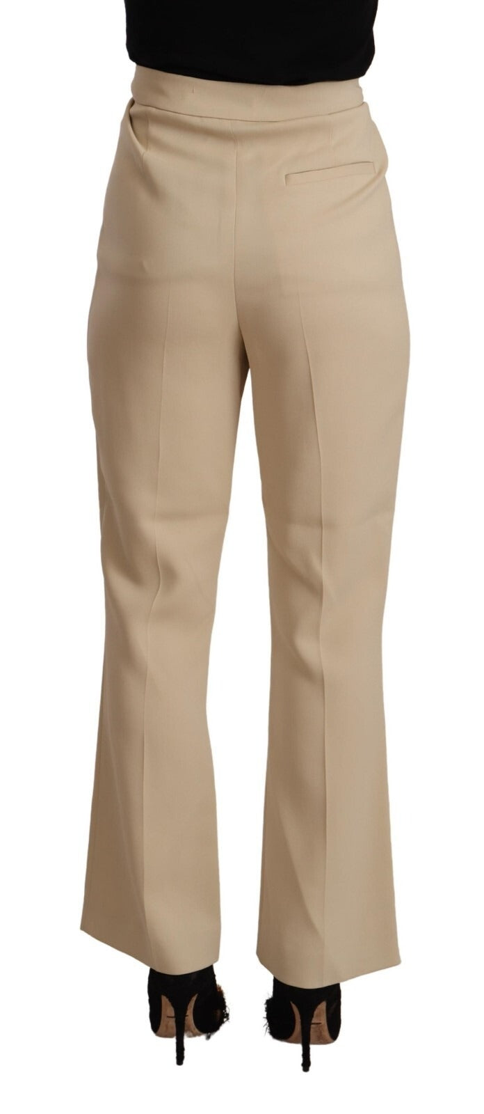 Alberta Ferretti Beige Dress Pants for Women side view