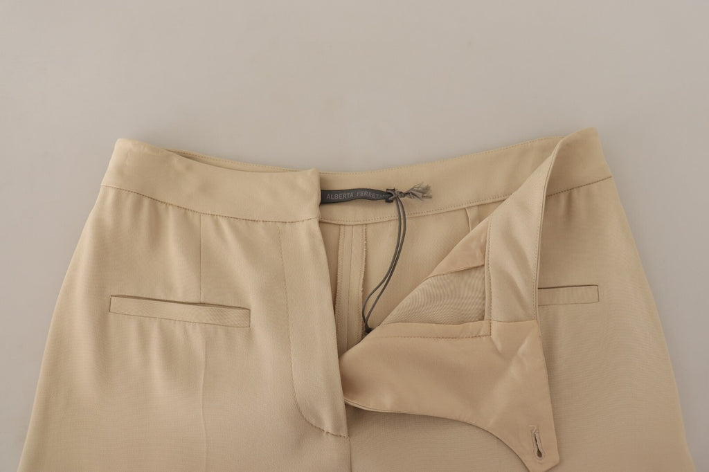 Alberta Ferretti Beige Dress Pants for Women additional view