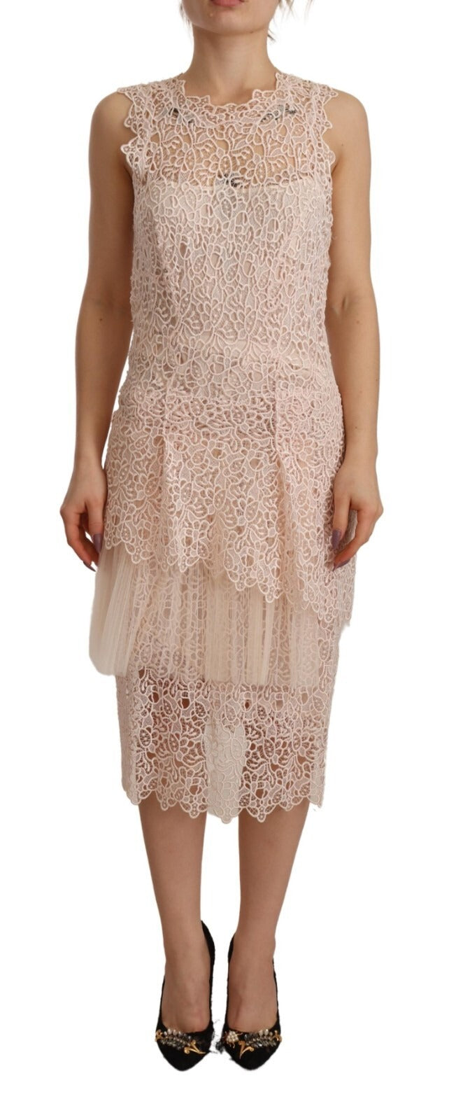 Ermanno Scervino Beige Midi Dress for Women