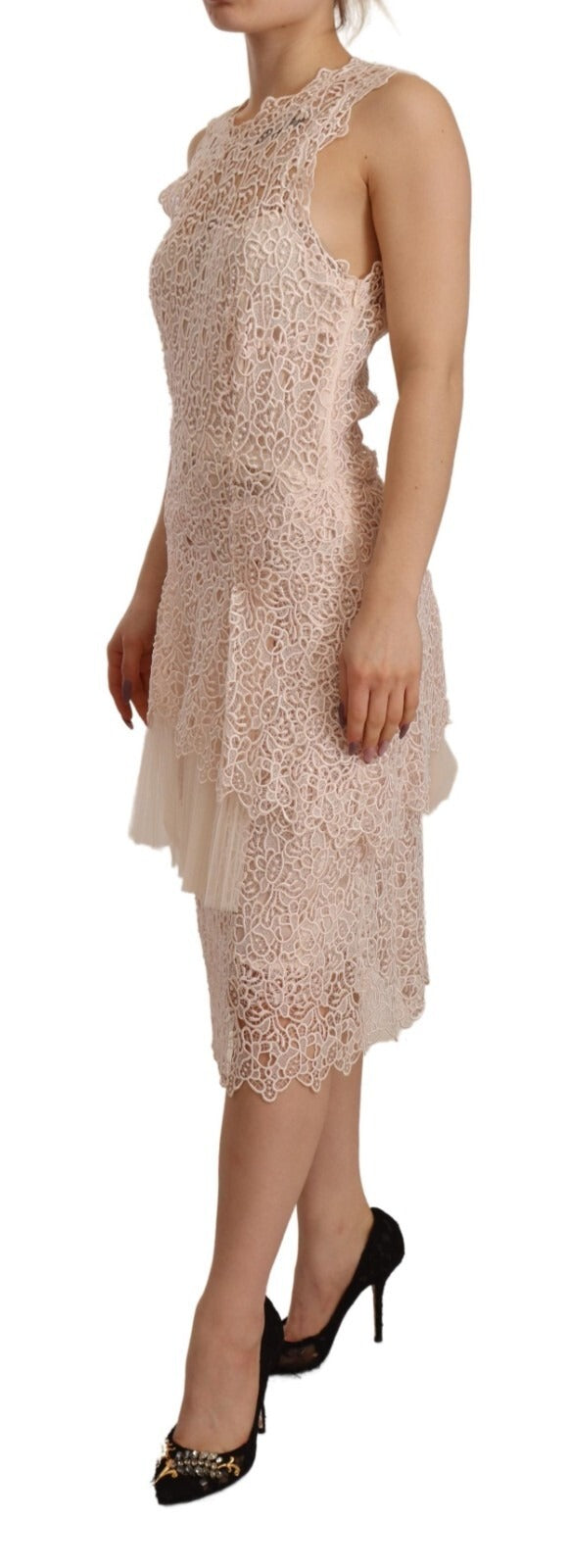 Ermanno Scervino Beige Midi Dress for Women detail view