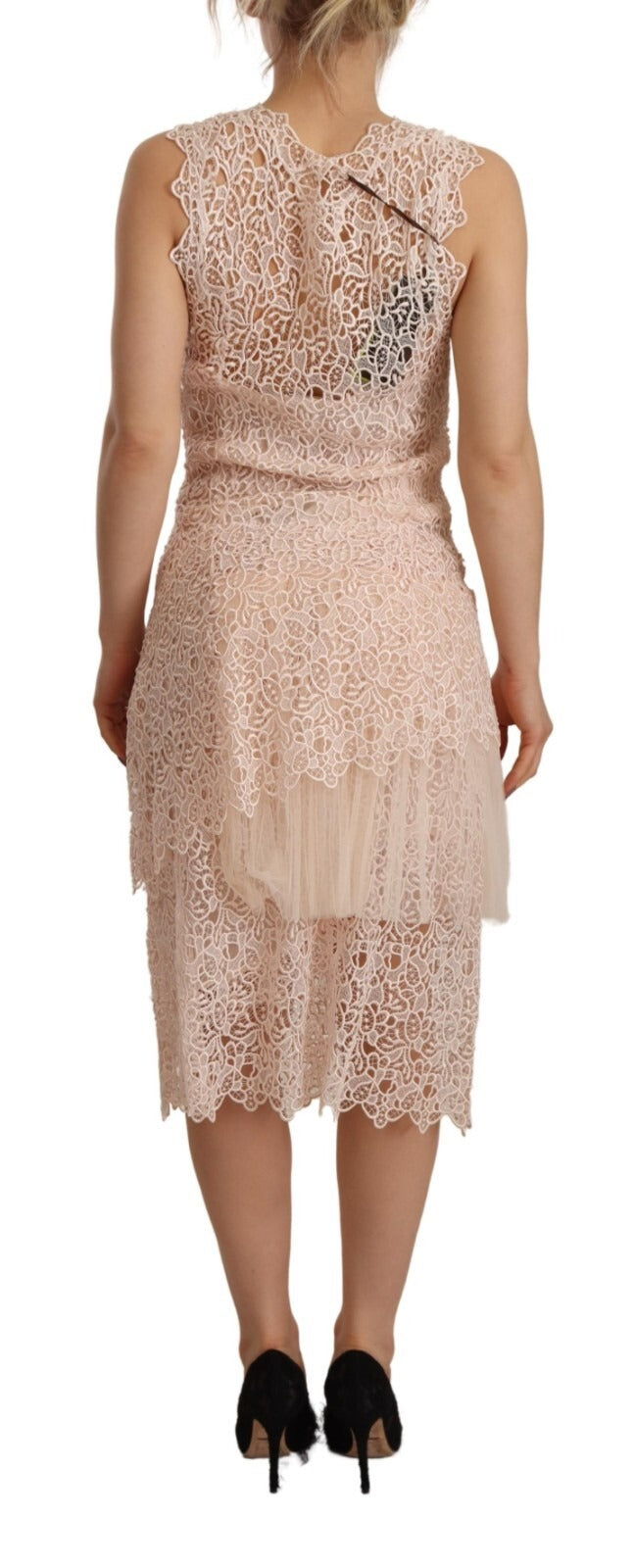 Ermanno Scervino Beige Midi Dress for Women side view