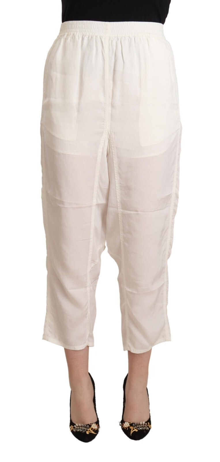Maison Margiela White Cropped Pants for Women alternate view