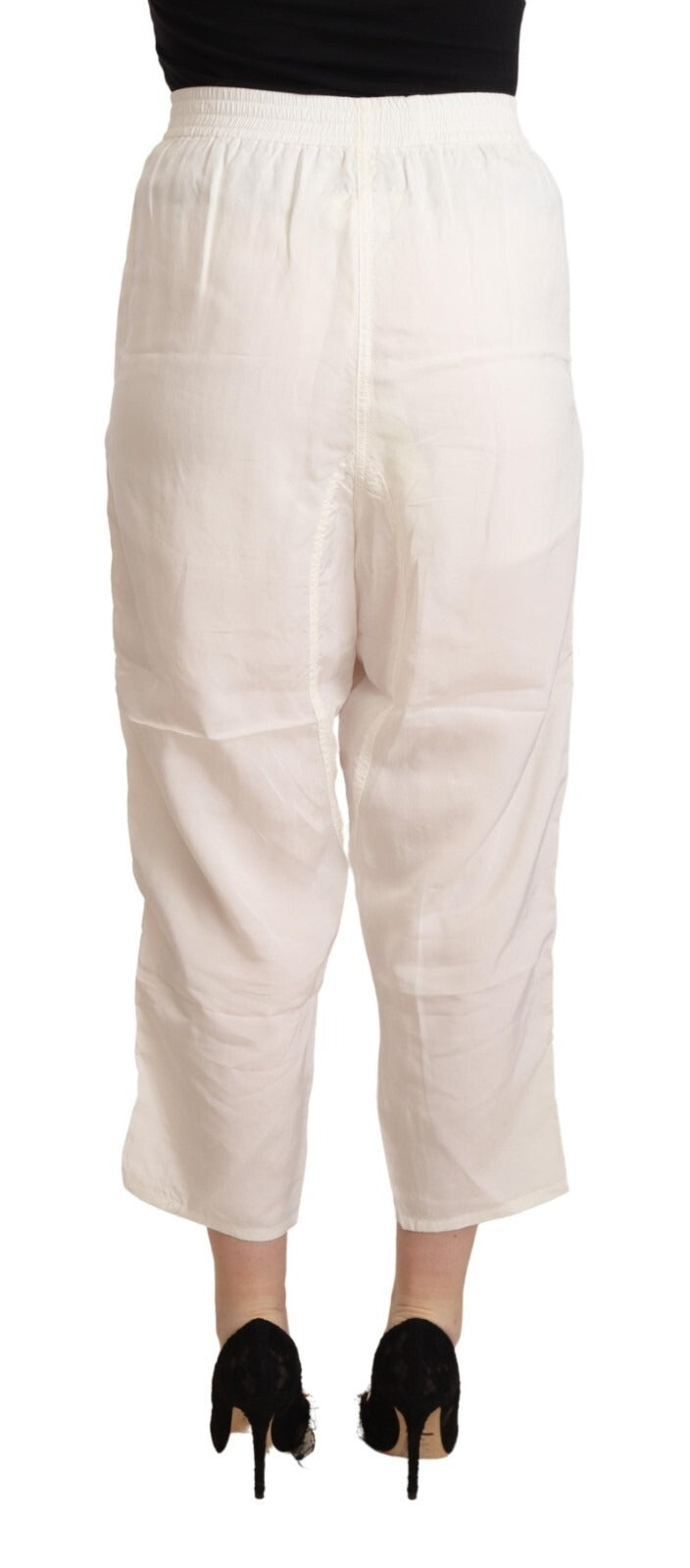 Maison Margiela White Cropped Pants for Women side view