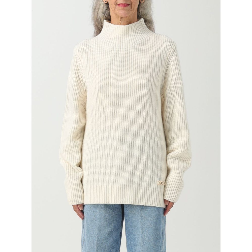 Sweat-shirt en laine mérinos beige Michael Kors