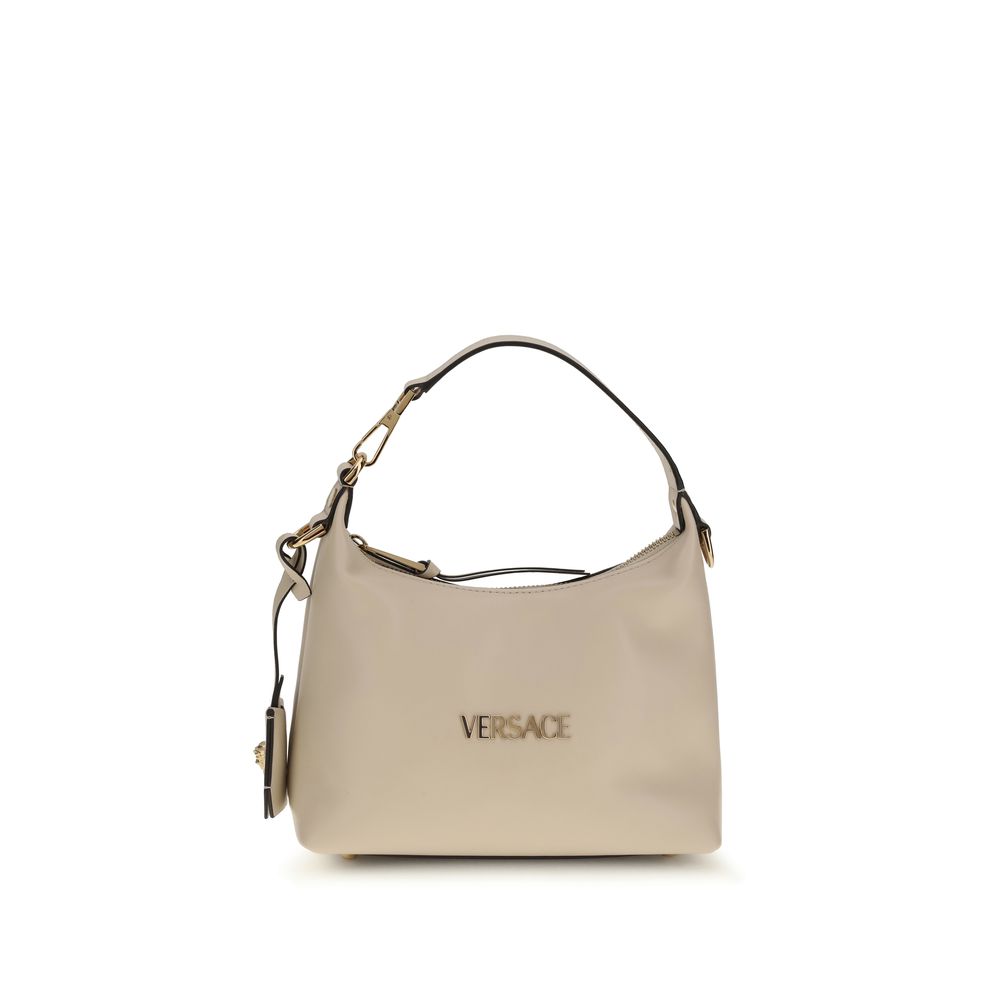 Sac à main Versace en cuir de veau beige Bos Taurus