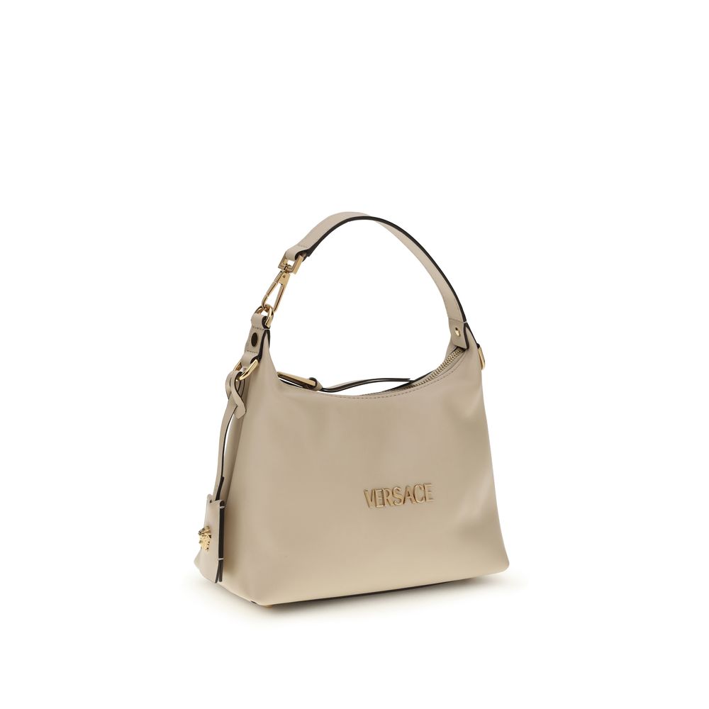 Sac à main Versace en cuir de veau beige Bos Taurus