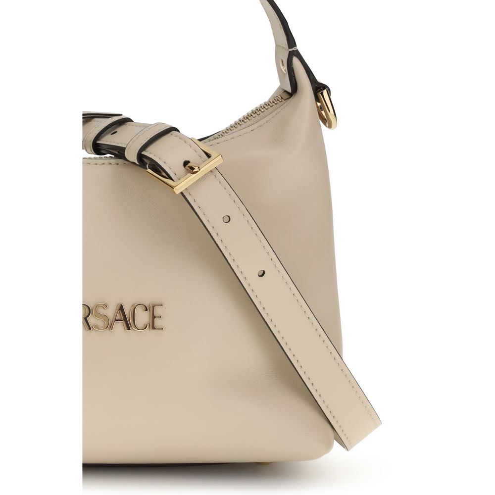 Sac à main Versace en cuir de veau beige Bos Taurus