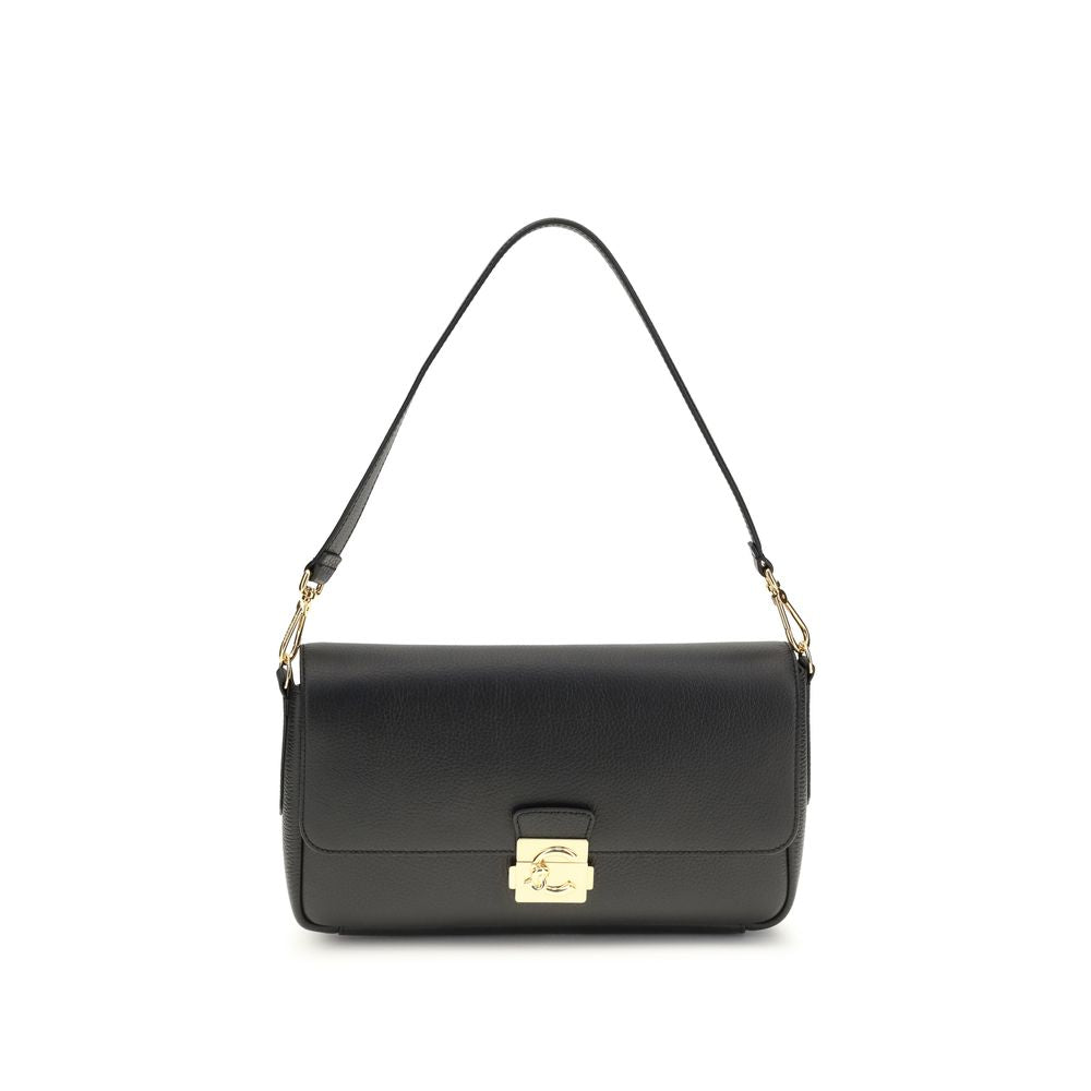 Sac à bandoulière Coccinelle en cuir de veau noir Bos Taurus