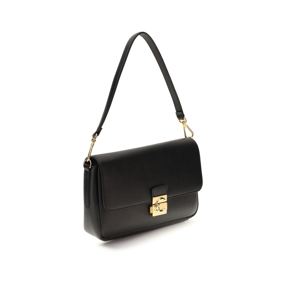 Sac à bandoulière Coccinelle en cuir de veau noir Bos Taurus