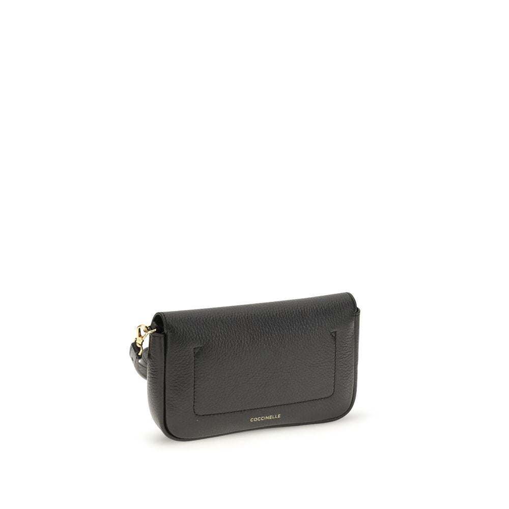 Coccinelle Black Calf Leather Bos Taurus Clutch Bag