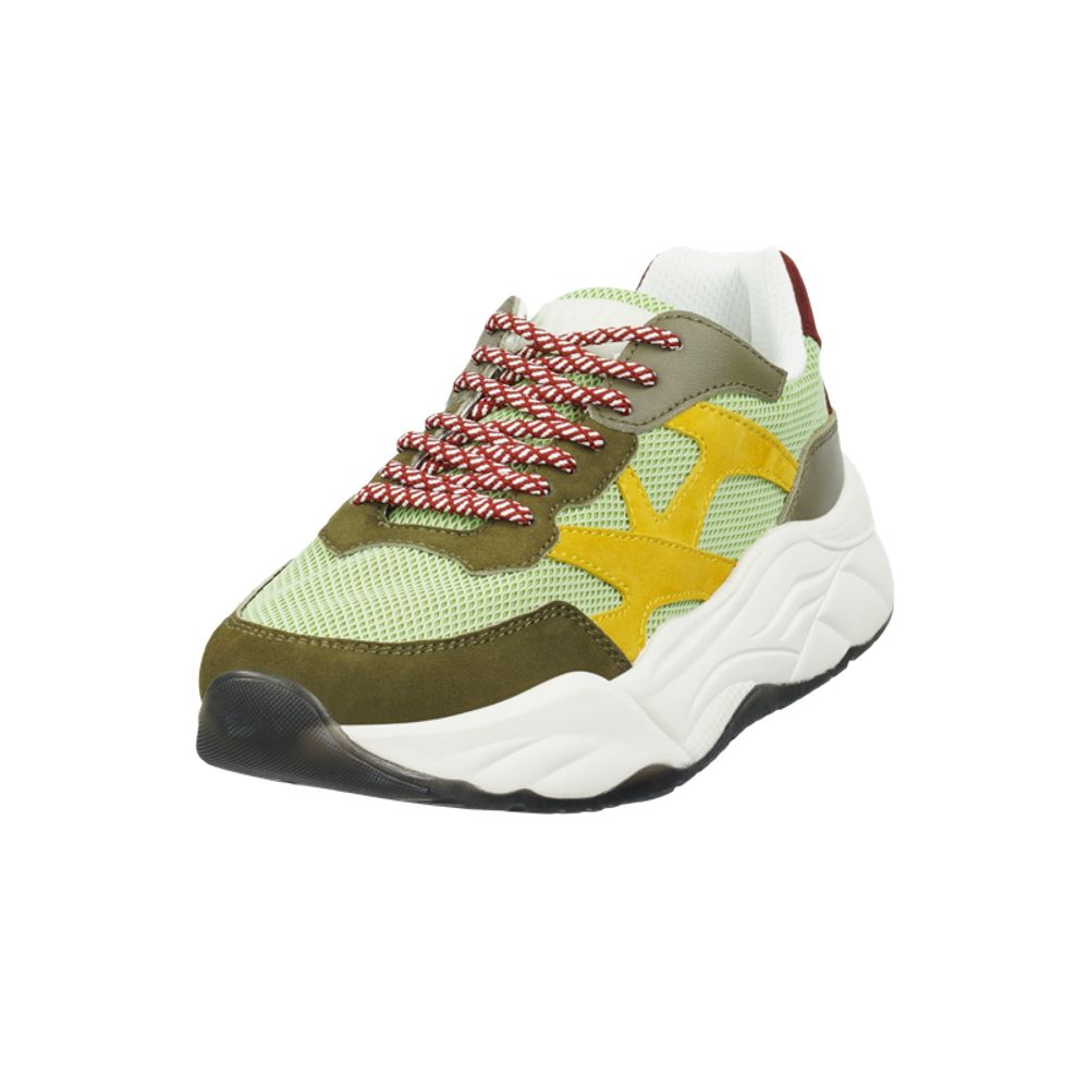 Baskets chunky Scotch & Soda en chevreau vert