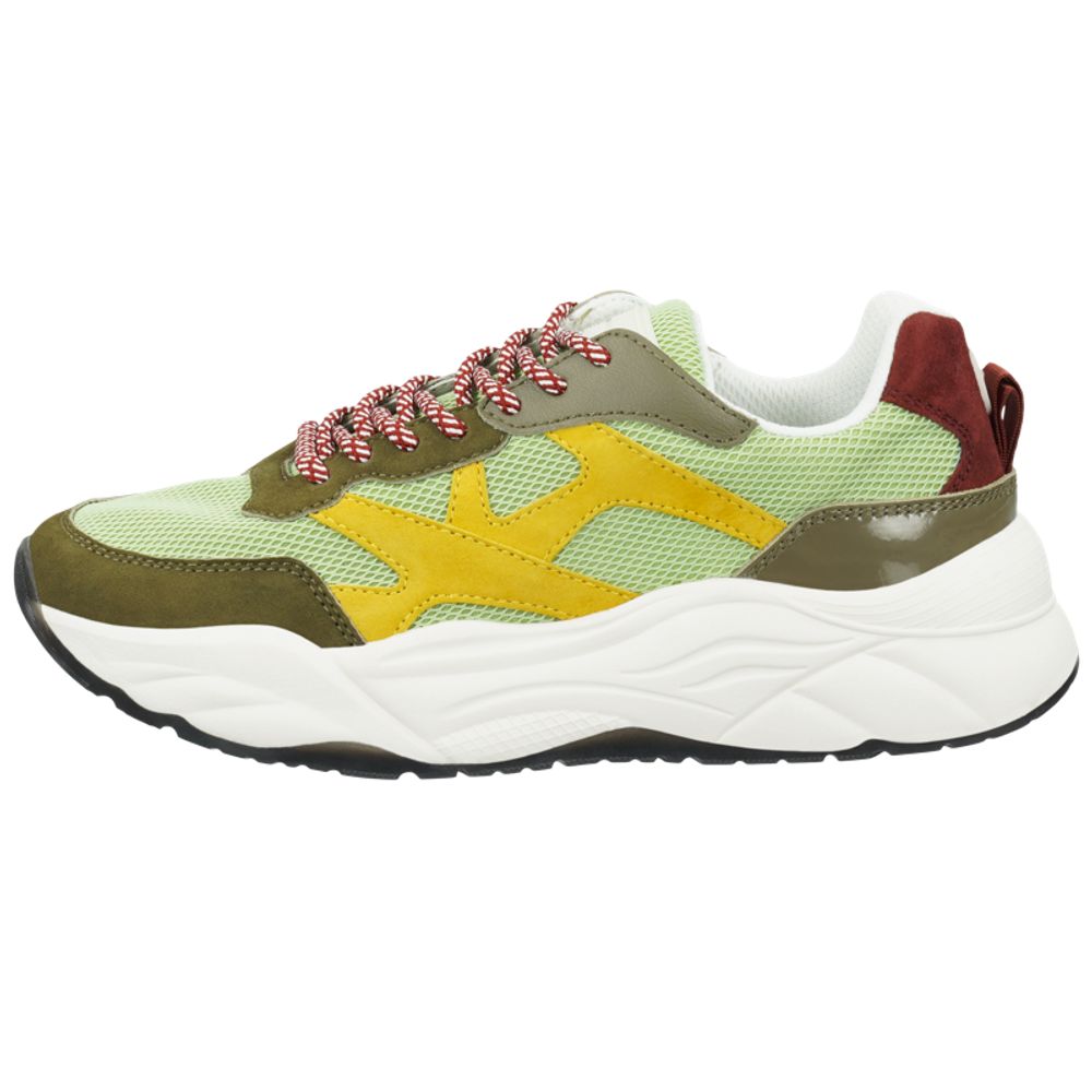 Baskets chunky Scotch & Soda en chevreau vert