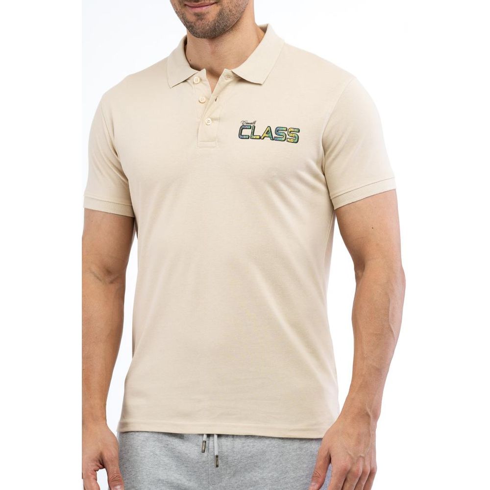 Polo Cavalli Class en coton beige