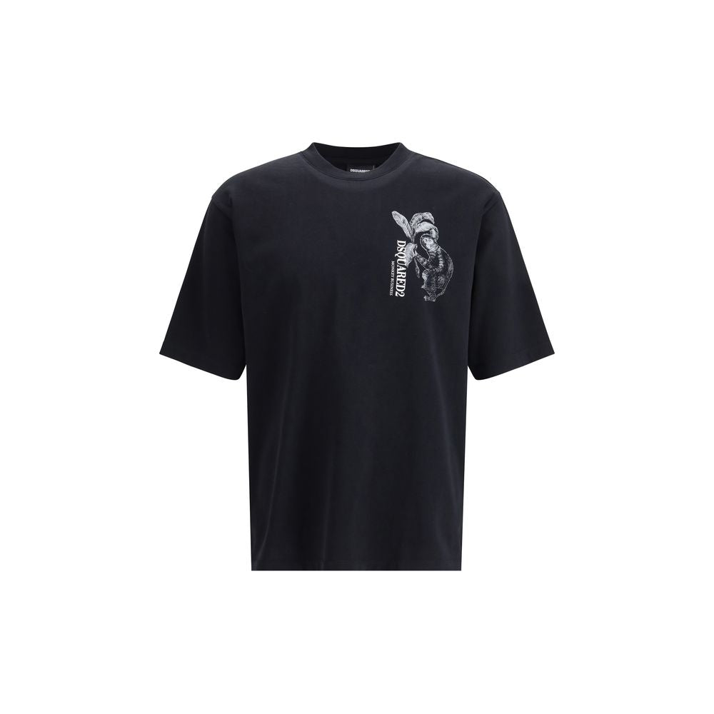 T-shirt en coton noir Dsquared²