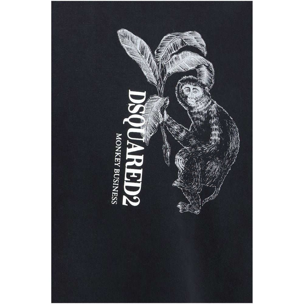 T-shirt en coton noir Dsquared²
