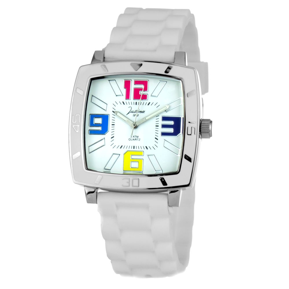 JUSTINA White Bracelet Watches Unisex