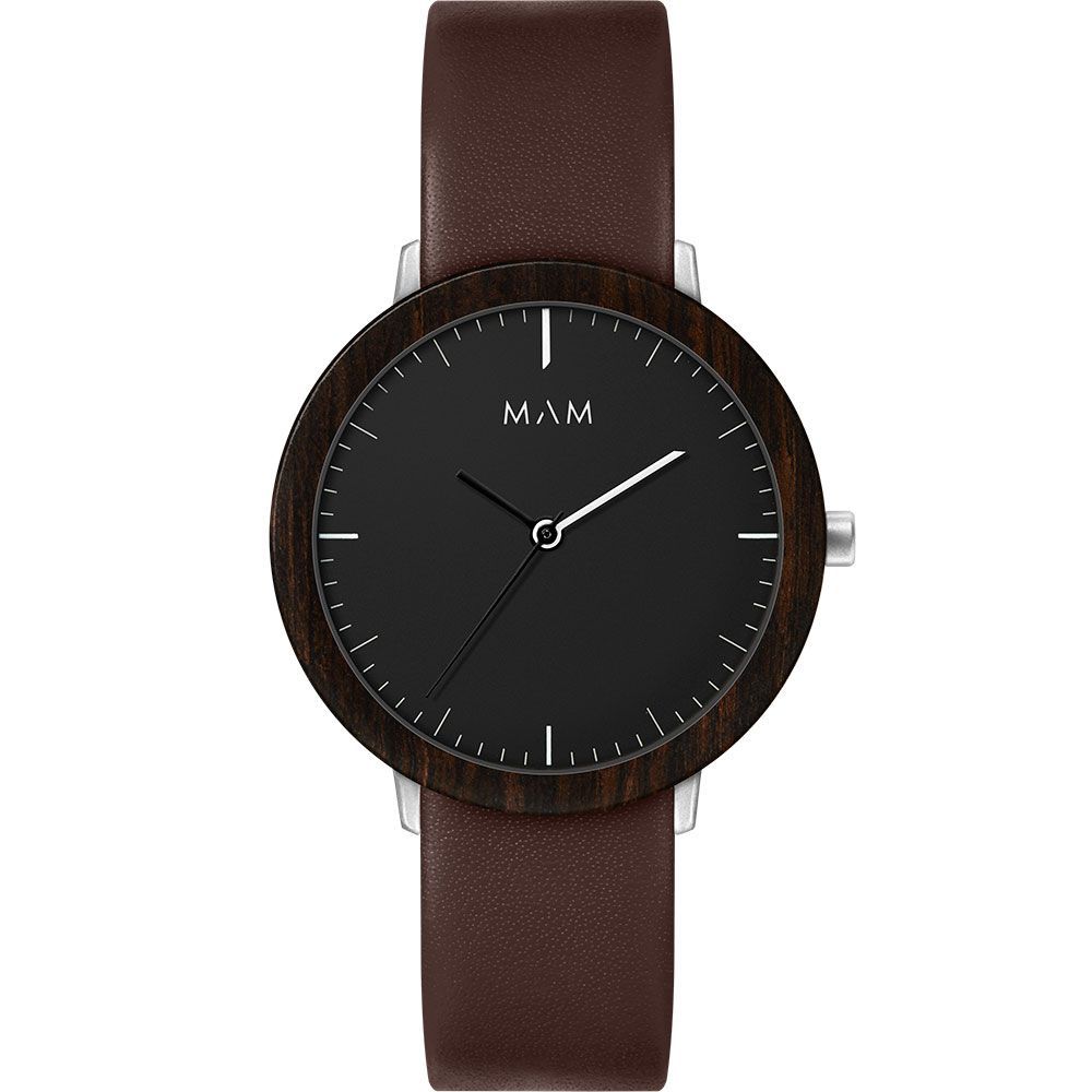 Montre habillée MAM en cuir marron