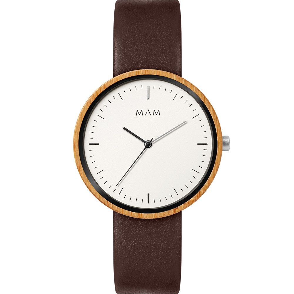 Montre habillée en cuir marron MAM