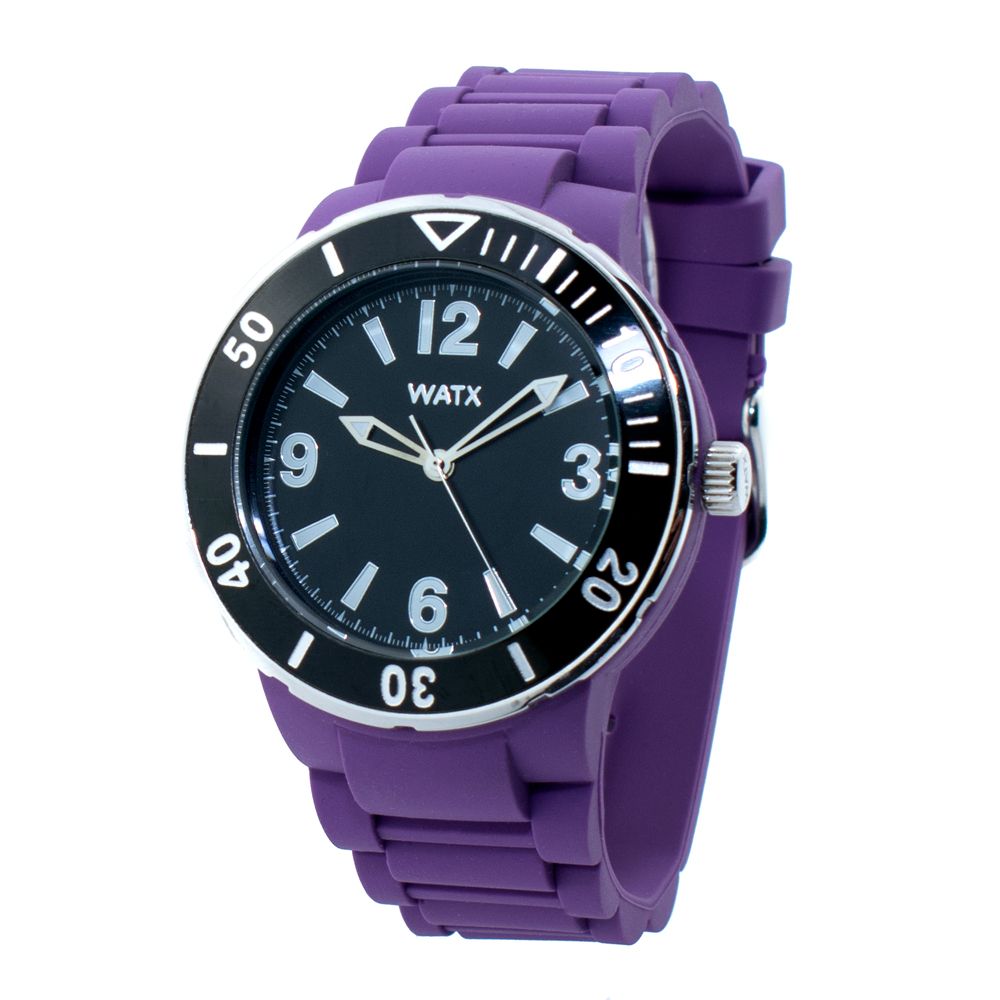 Montre de sport en caoutchouc violet WATXANDCO