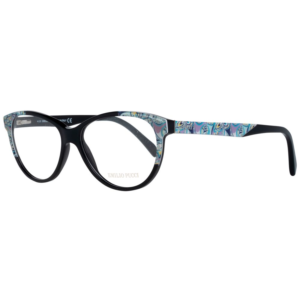Lunettes (Monture) en plastique noir Emilio Pucci