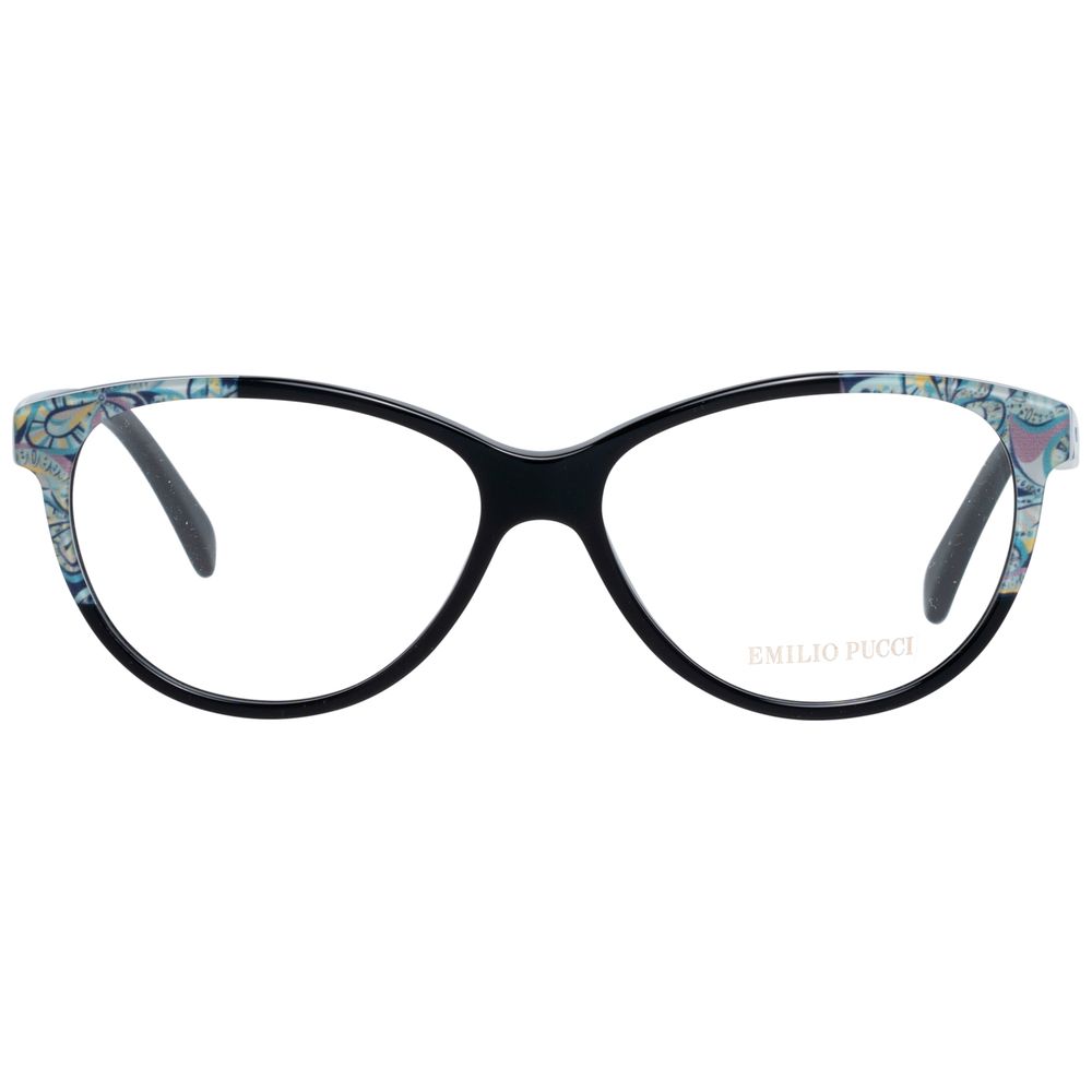 Lunettes (Monture) en plastique noir Emilio Pucci