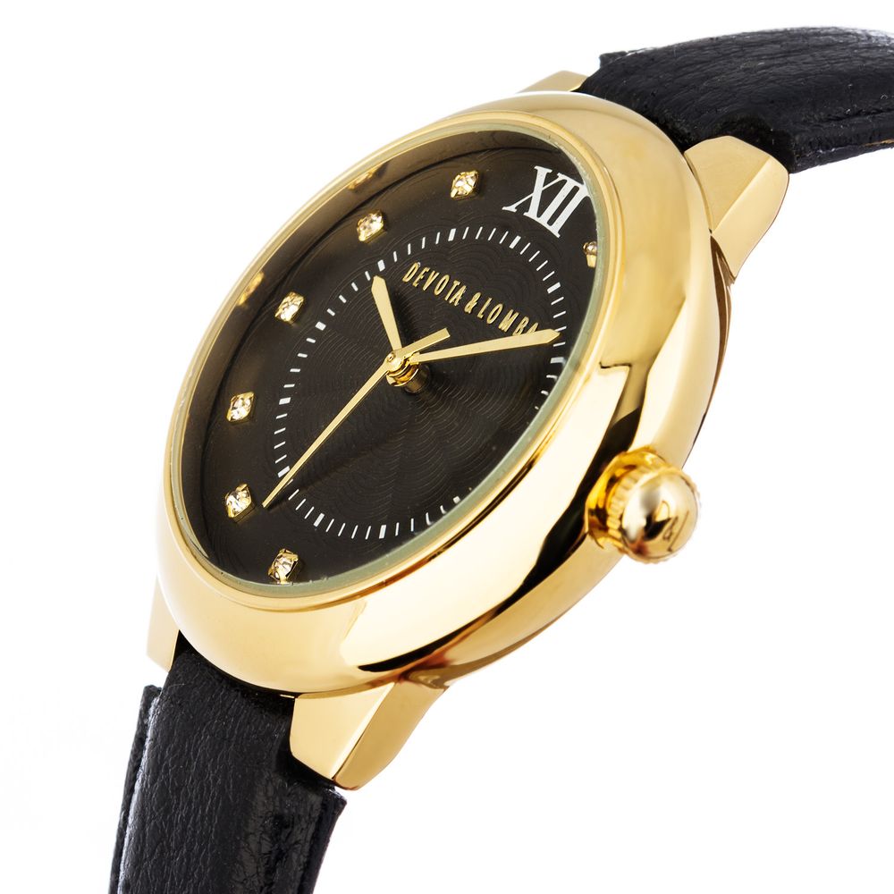 DEVOTA & LOMBA Black Dress Watches for Women alternate view