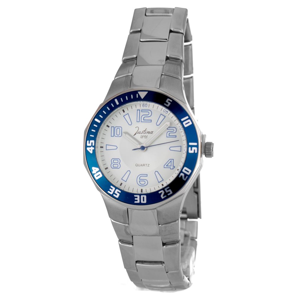 JUSTINA Silver Dress Watches for Women