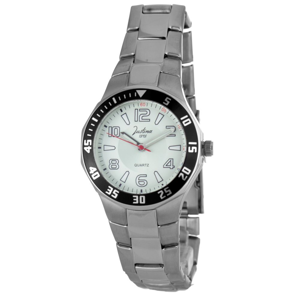 JUSTINA Silver Dress Watches for Women