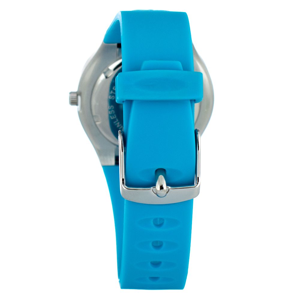 Montre habillée en caoutchouc bleu JUSTINA