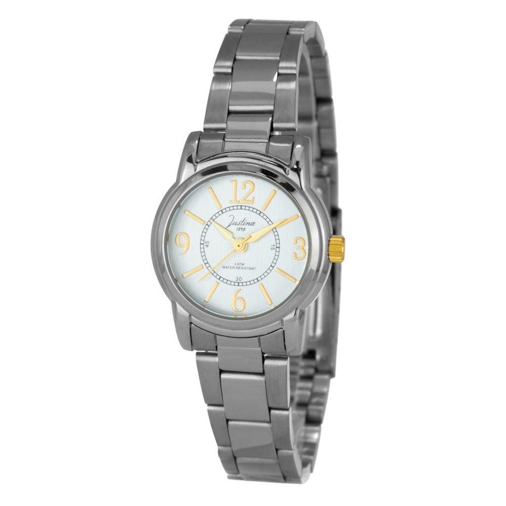 JUSTINA Silver Dress Watches for Women
