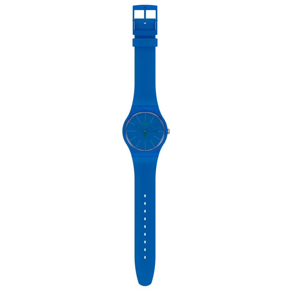 Montre habillée Swatch en plastique bleu