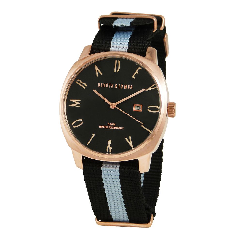 DEVOTA & LOMBA Black Sport Watch for Men