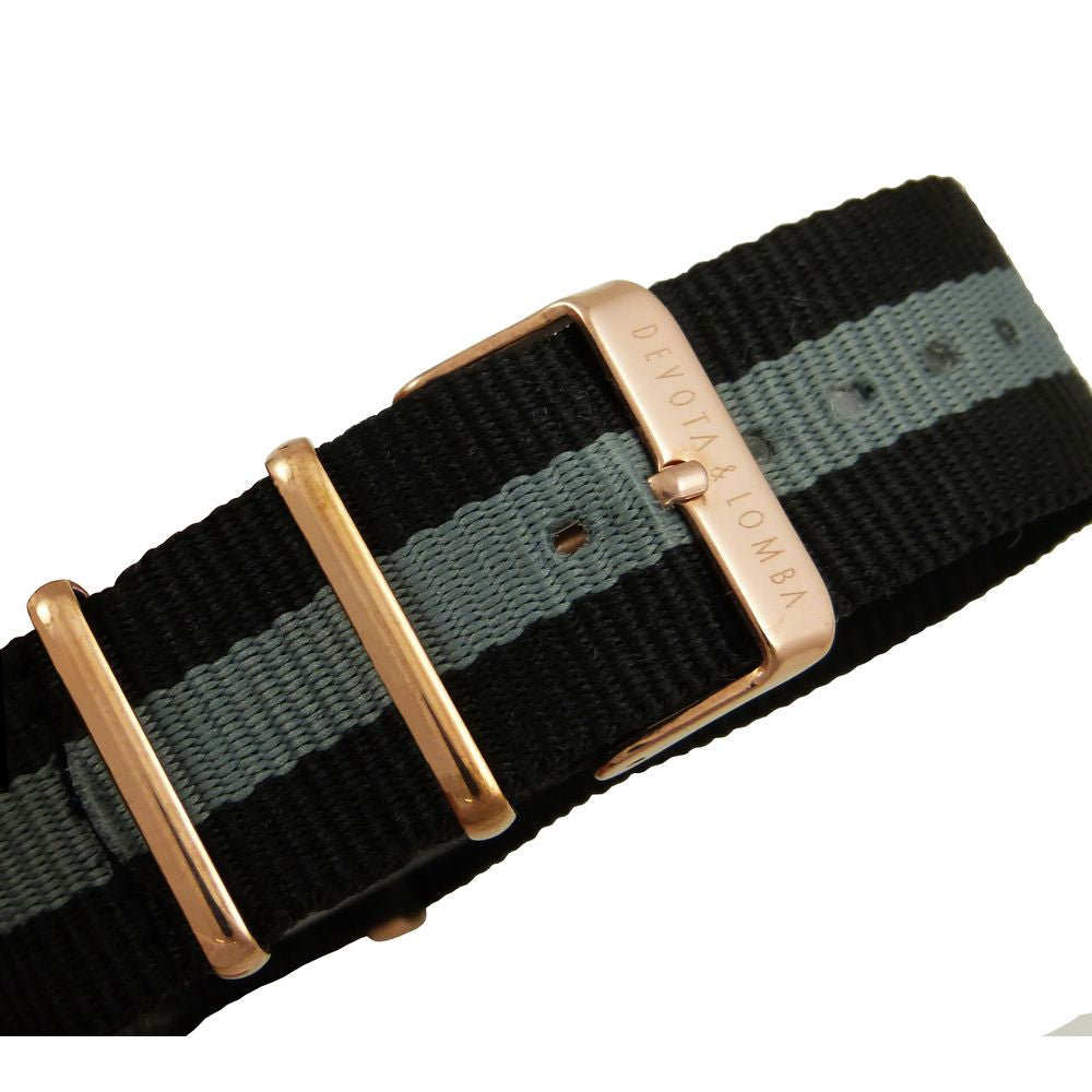 DEVOTA & LOMBA Black Sport Watch for Men detail view