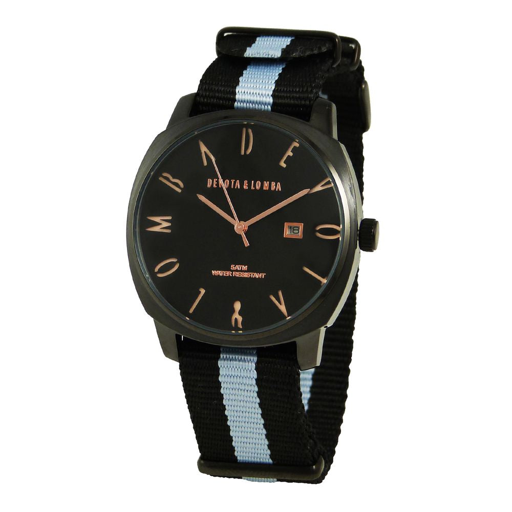 Montre bracelet DEVOTA & LOMBA en nylon noir