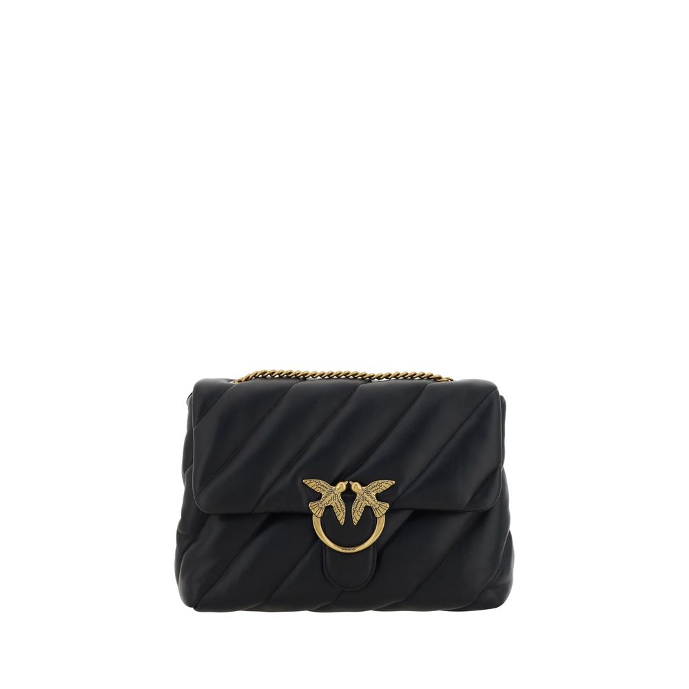 Sac à bandoulière PINKO en cuir de veau noir Bos Taurus