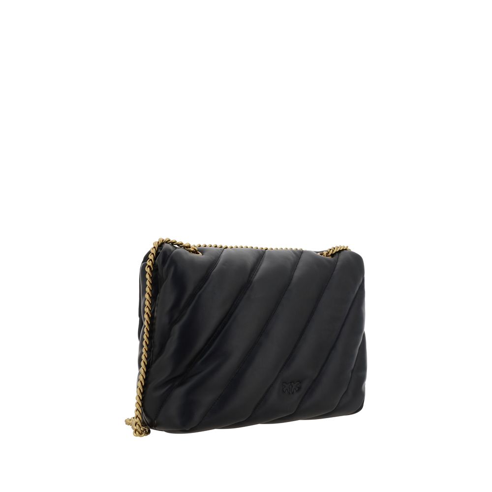 Sac à bandoulière PINKO en cuir de veau noir Bos Taurus