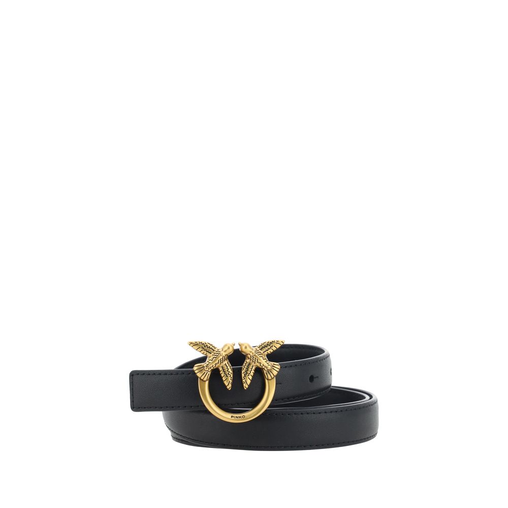 Ceinture classique PINKO en cuir de veau noir Bos Taurus