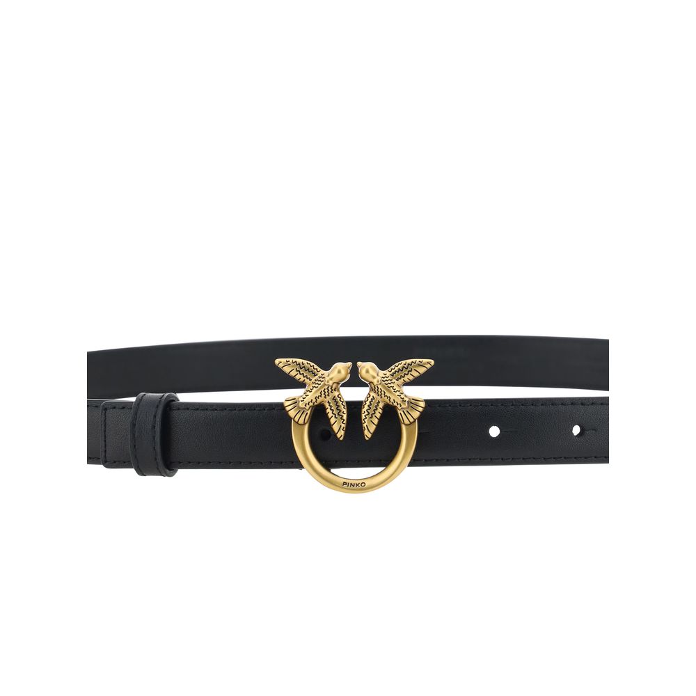 Ceinture classique PINKO en cuir de veau noir Bos Taurus