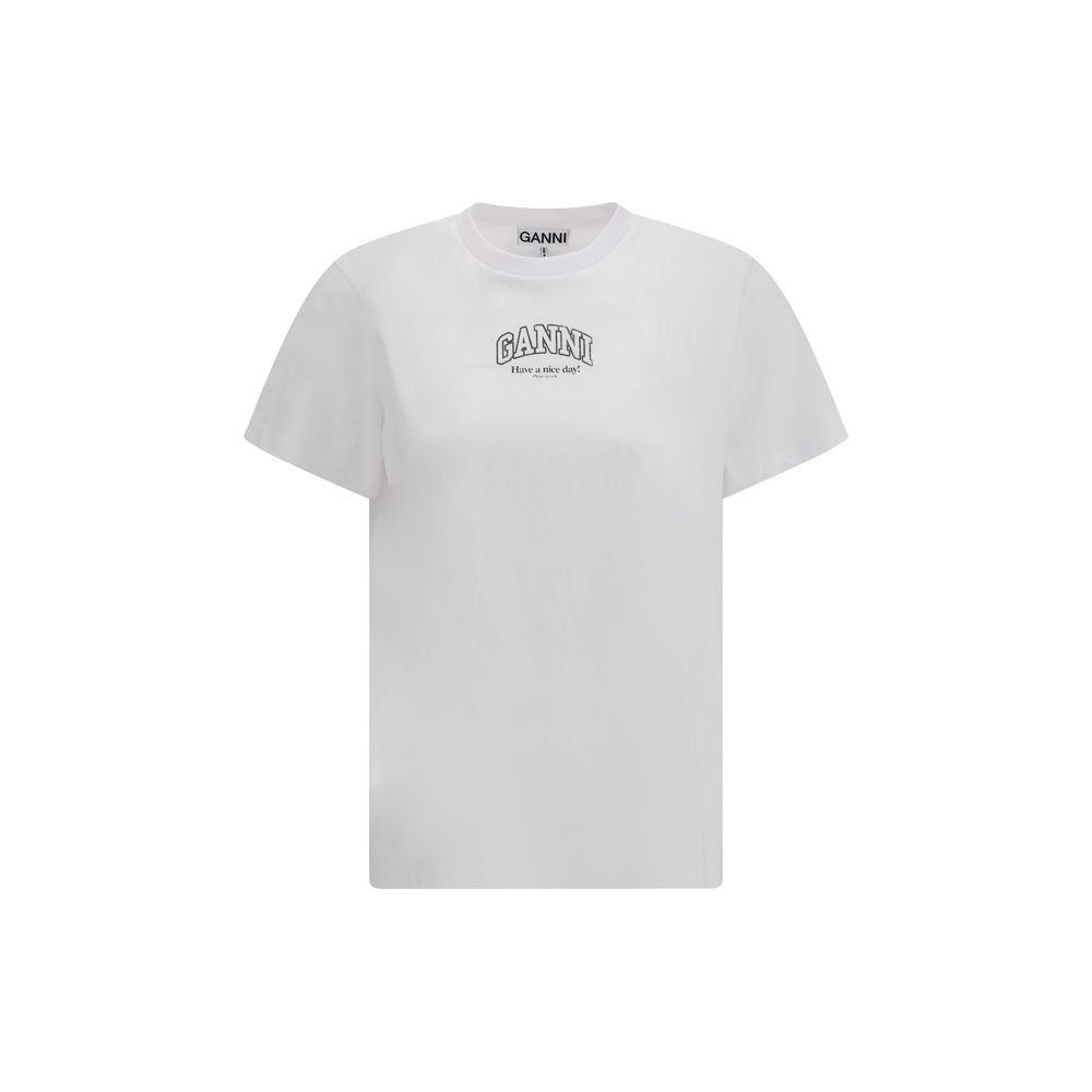 Ganni White T-Shirt for Women
