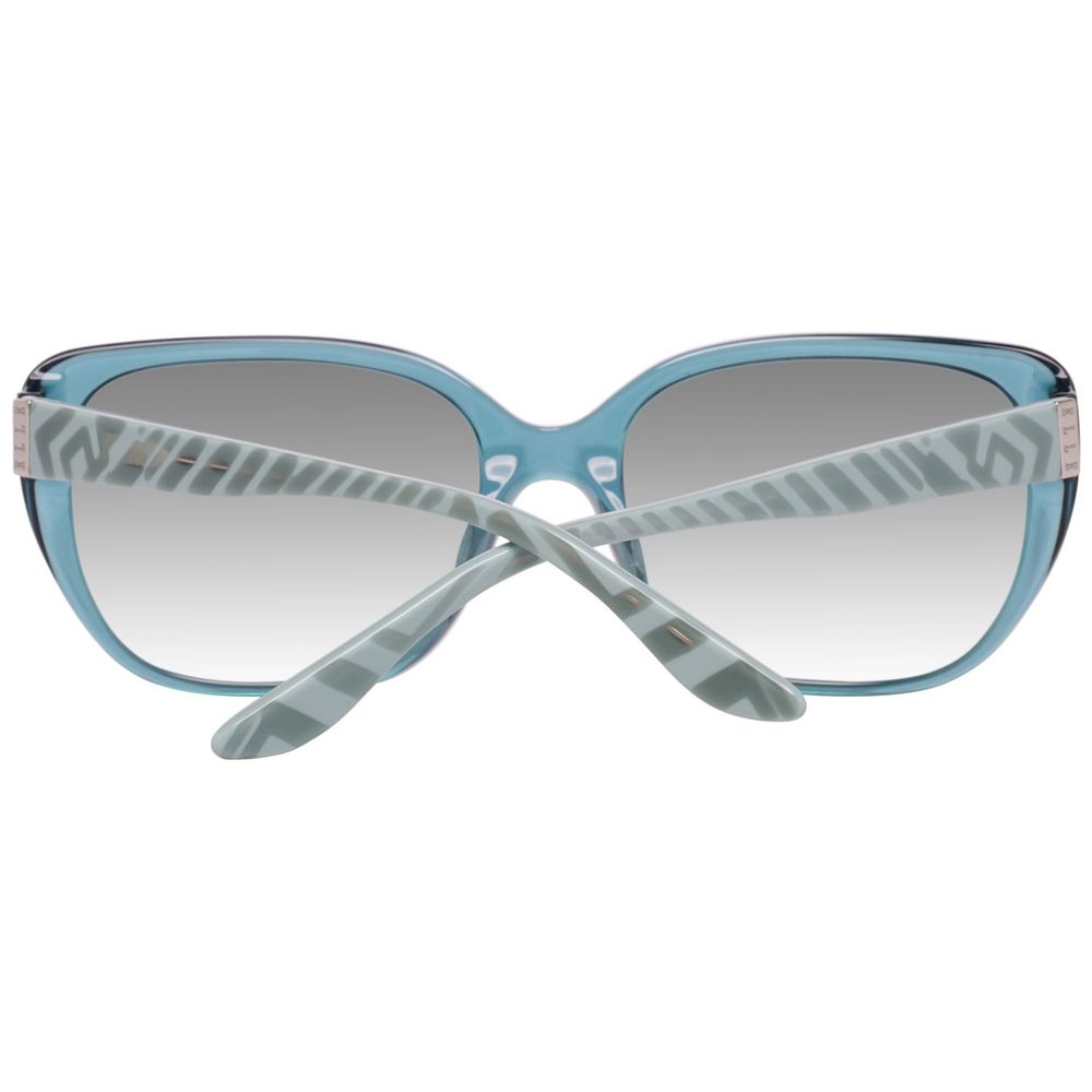 Lunettes de soleil en plastique bleu ELLE