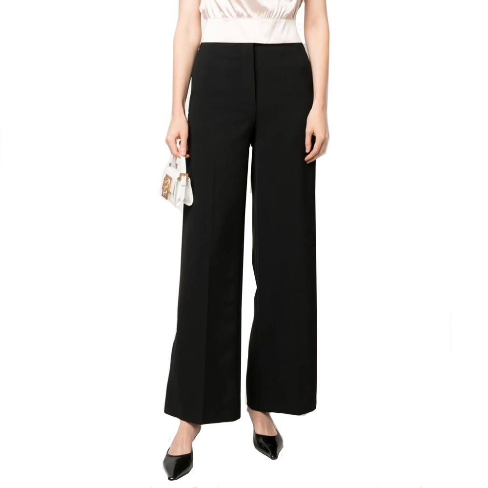 BLANCA VITA Pantalon décontracté noir en élasthanne