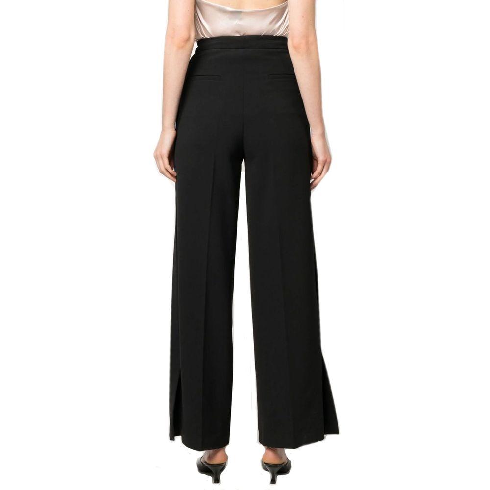 BLANCA VITA Pantalon décontracté noir en élasthanne