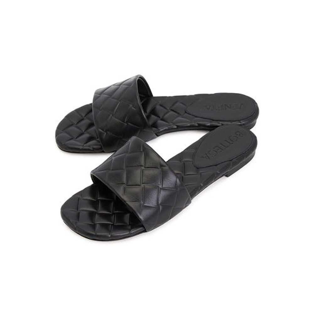Bottega Veneta Black Mules for Women side view